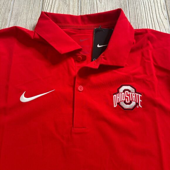 Nike Ohio State Buckeyes Logo SS Windshirt Mens L Scarlet On Field DZ8512-657 - Picture 1 of 14